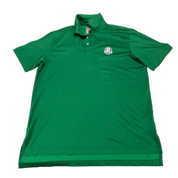 Polo Ralph Lauren Polo Shirt Men's Large Green Golf Performance Ryder Cup 2016 - Picture 11 of 16